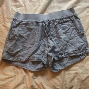 Light blue linen shorts